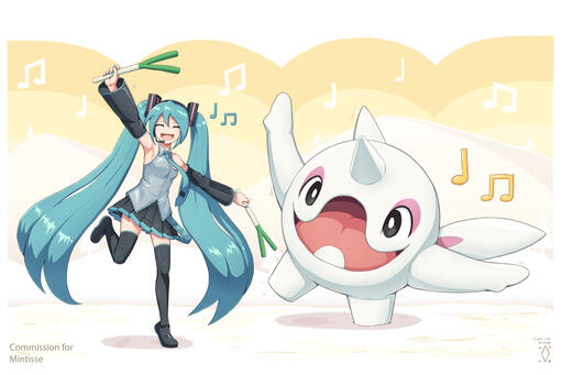 Miku and Cetoddle Miku and Cetoddle
